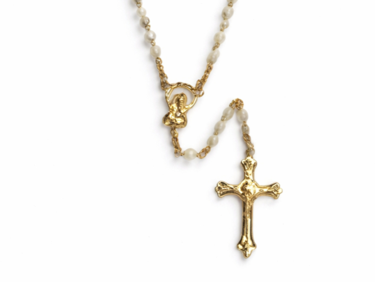 Real Mother of Pearl Rosary